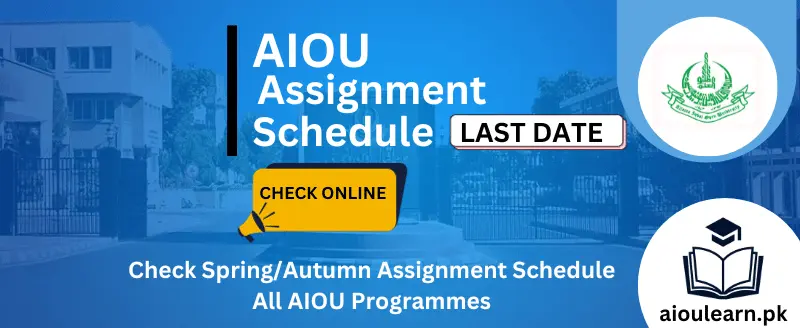 Assignment Schedule 2023-24
